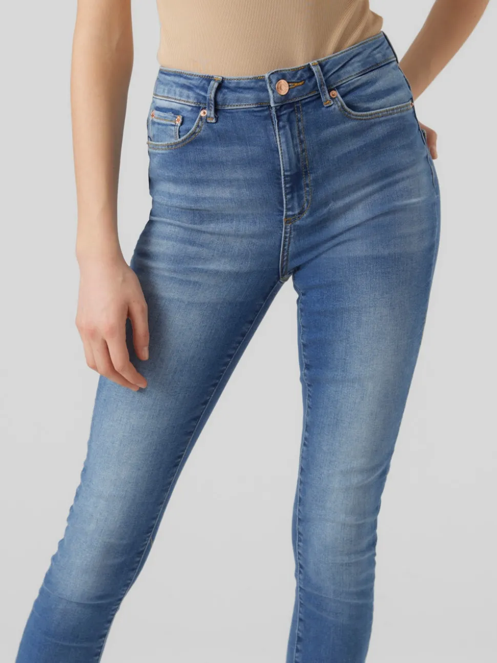VMSOPHIA Hög Midja Skinny Fit Jeans