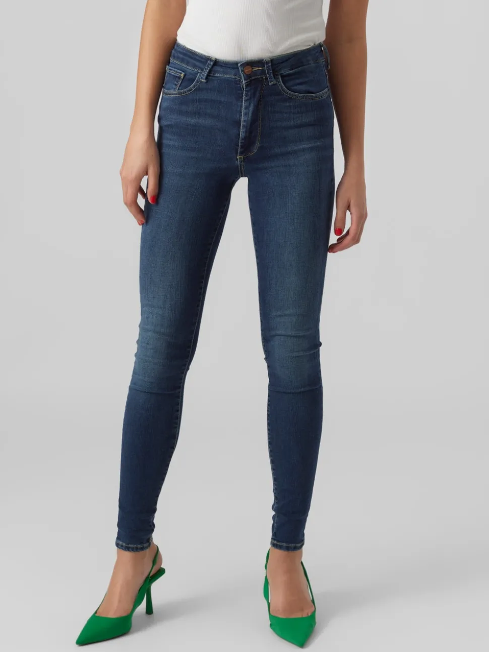 VMSOPHIA Hög Midja Skinny Fit Jeans
