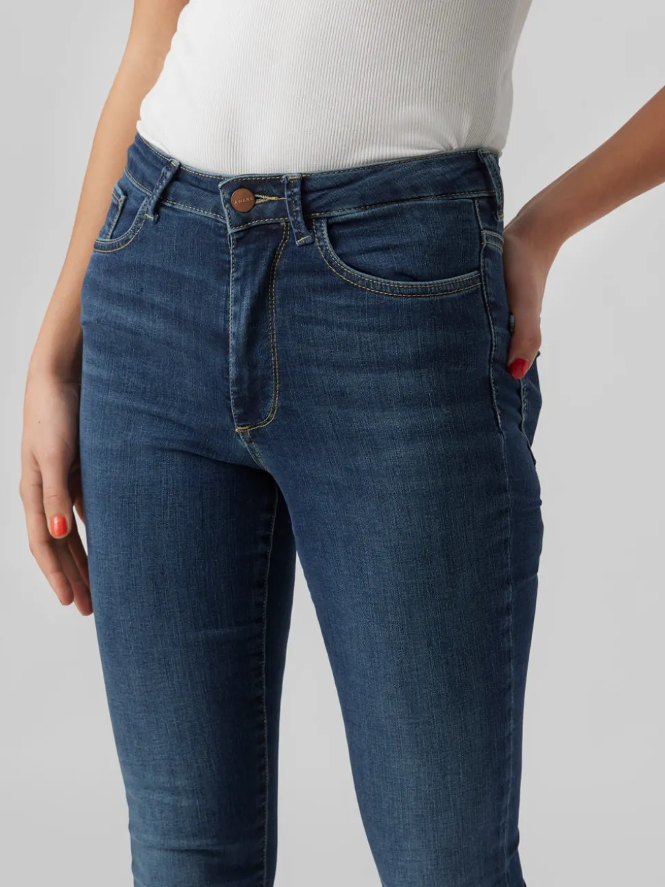 VMSOPHIA Hög Midja Skinny Fit Jeans