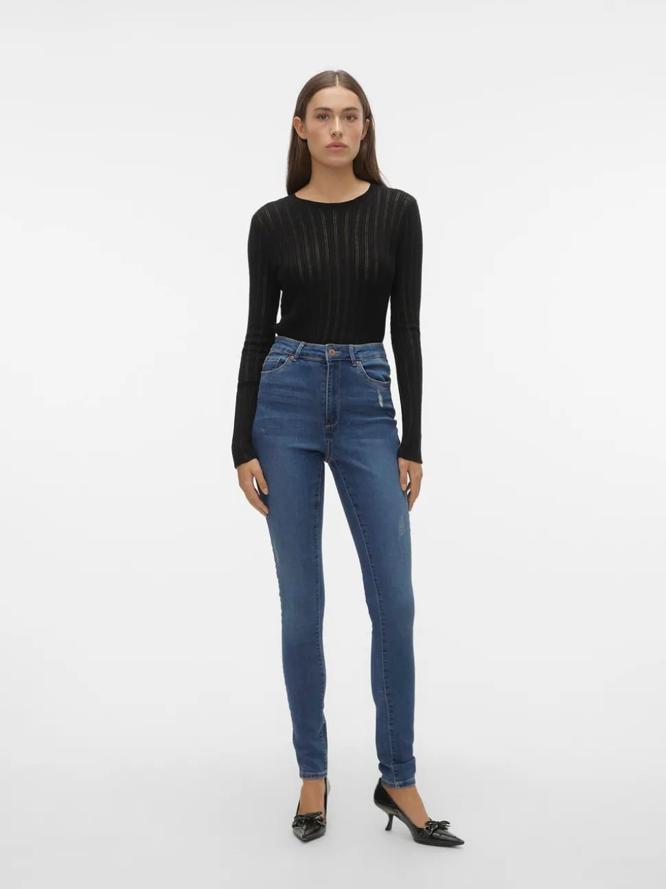 VMSOPHIA Hög Midja Skinny Fit Jeans