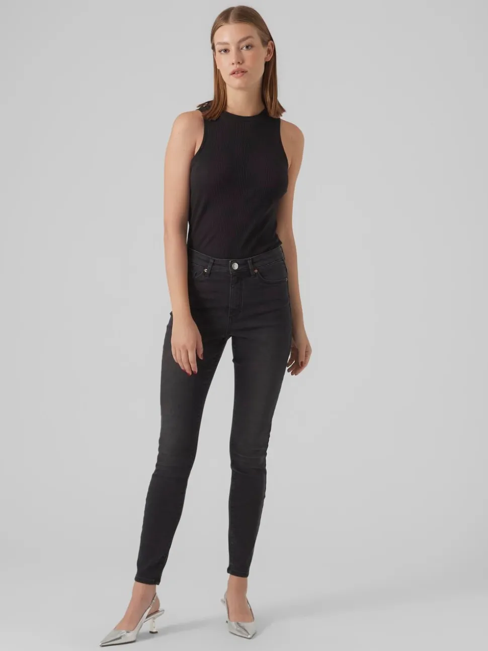 VMSOPHIA Hög Midja Skinny Fit Jeans