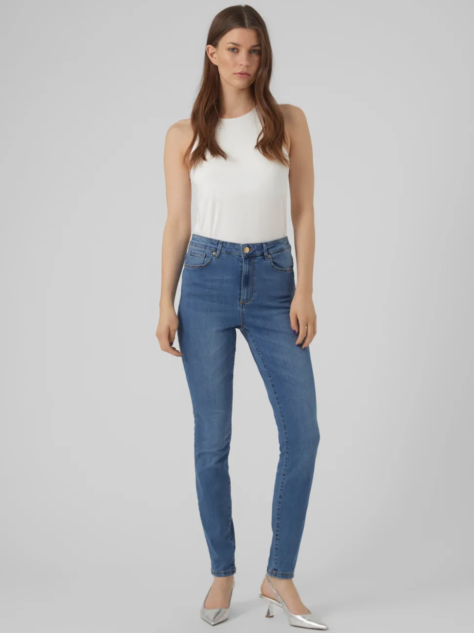 VMSOPHIA Hög Midja Skinny Fit Jeans