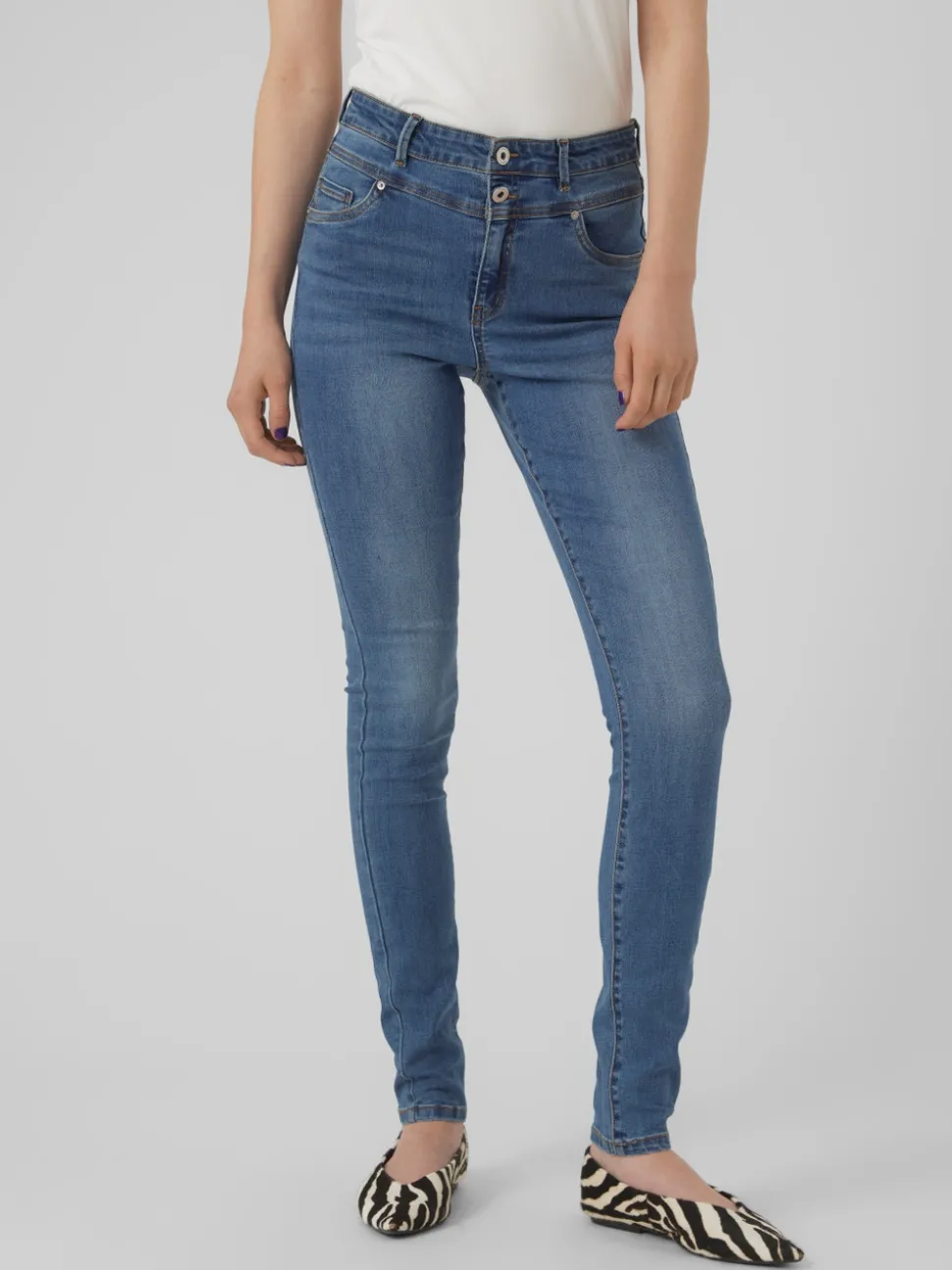 VMSOPHIA Hög Midja Skinny Fit Jeans