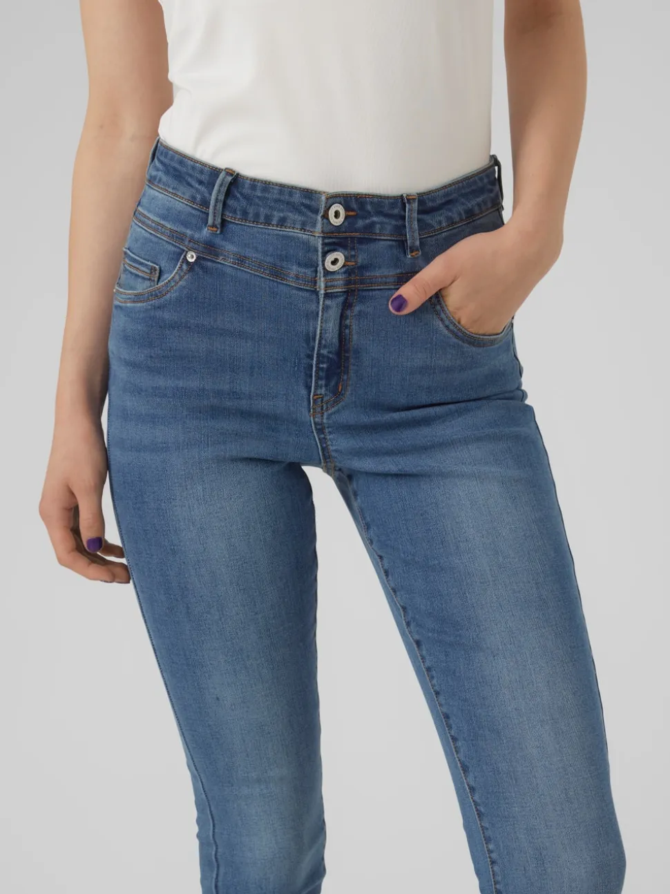 VMSOPHIA Hög Midja Skinny Fit Jeans