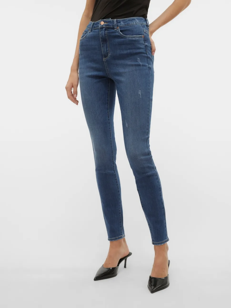 VMSOPHIA Hög Midja Skinny Fit Jeans