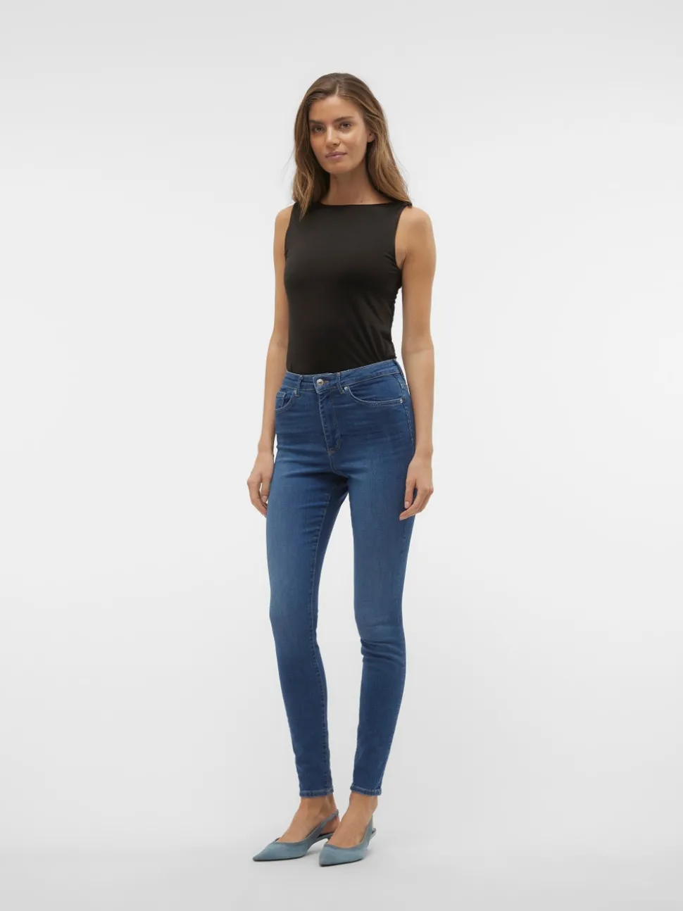 VMSOPHIA Hög Midja Skinny Fit Jeans
