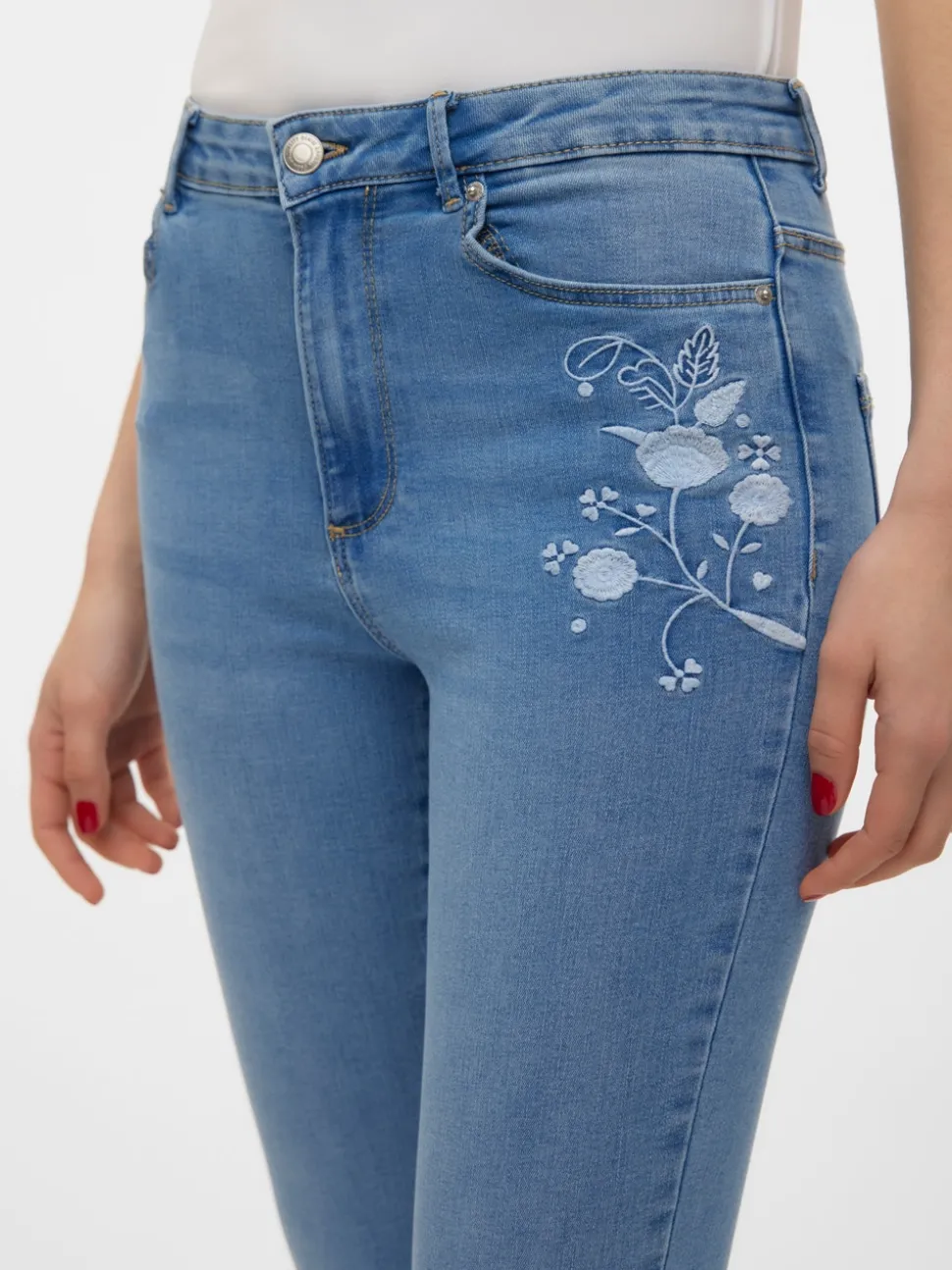 VMSOPHIA Hög Midja Skinny Fit Jeans
