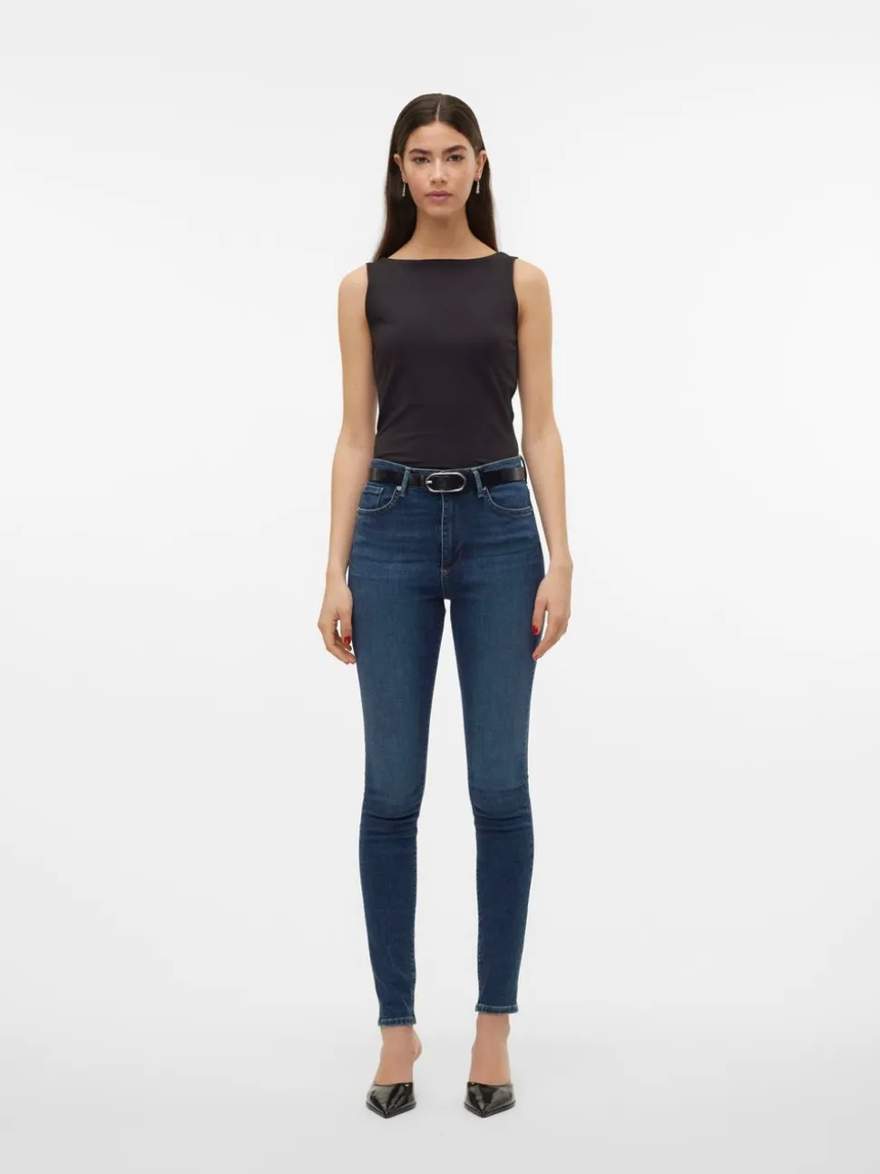 VMSOPHIA Hög Midja Skinny Fit Jeans