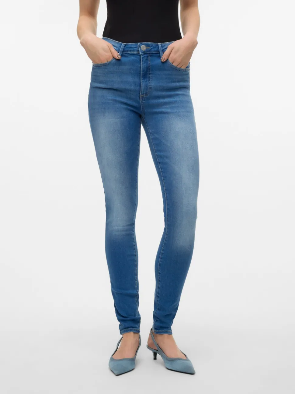 VMSOPHIA Hög Midja Skinny Fit Jeans