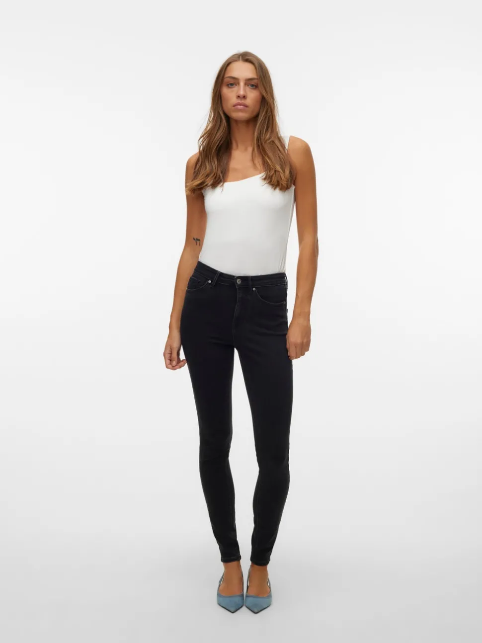 VMSOPHIA Hög Midja Skinny Fit Jeans