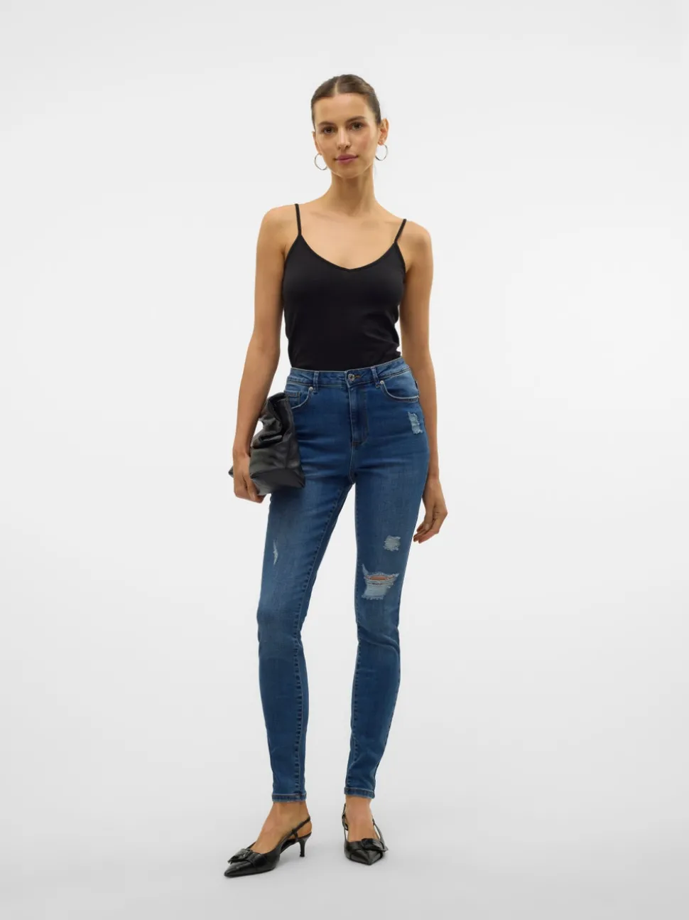 VMSOPHIA Hög Midja Skinny Fit Jeans