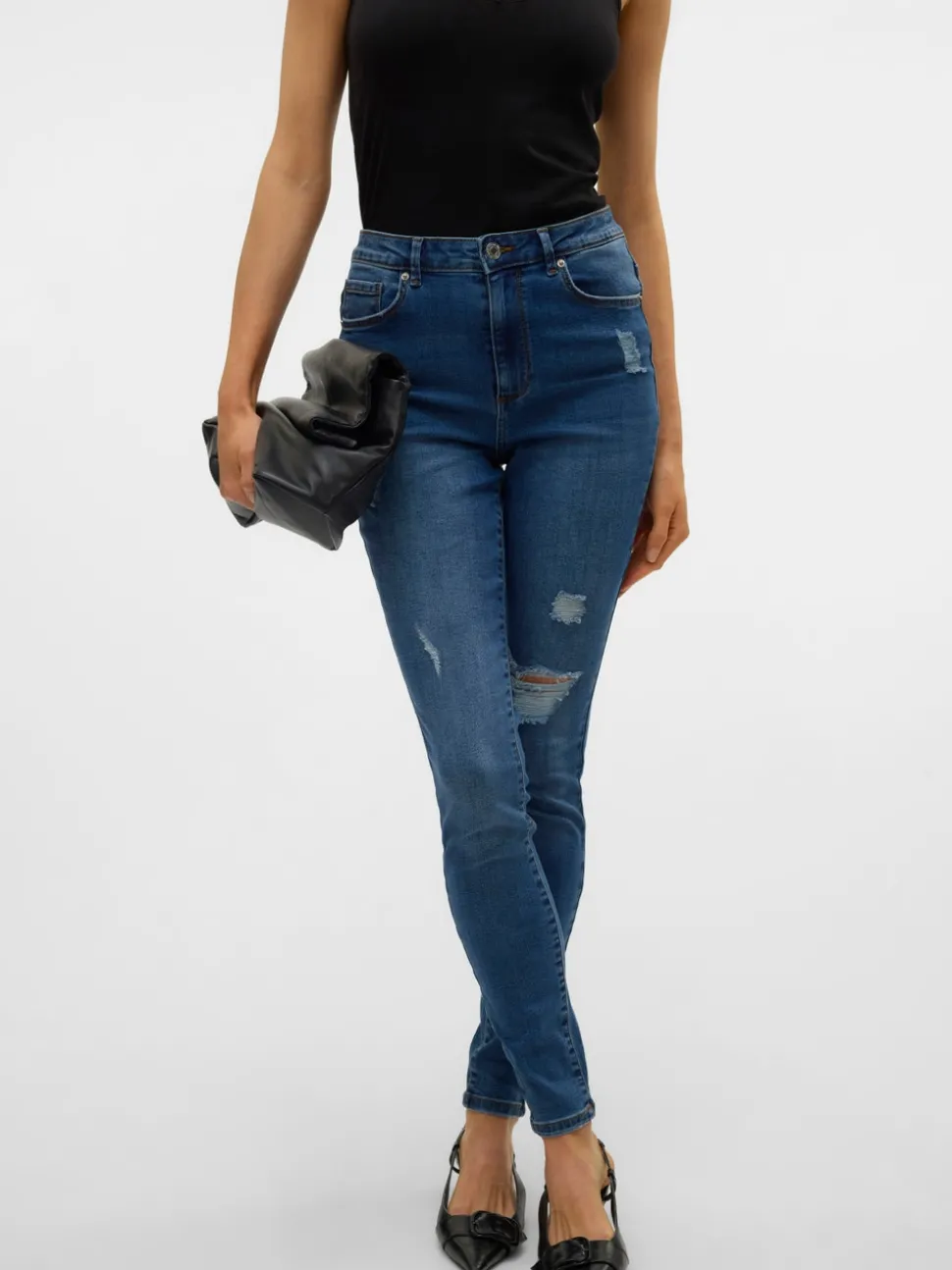 VMSOPHIA Hög Midja Skinny Fit Jeans