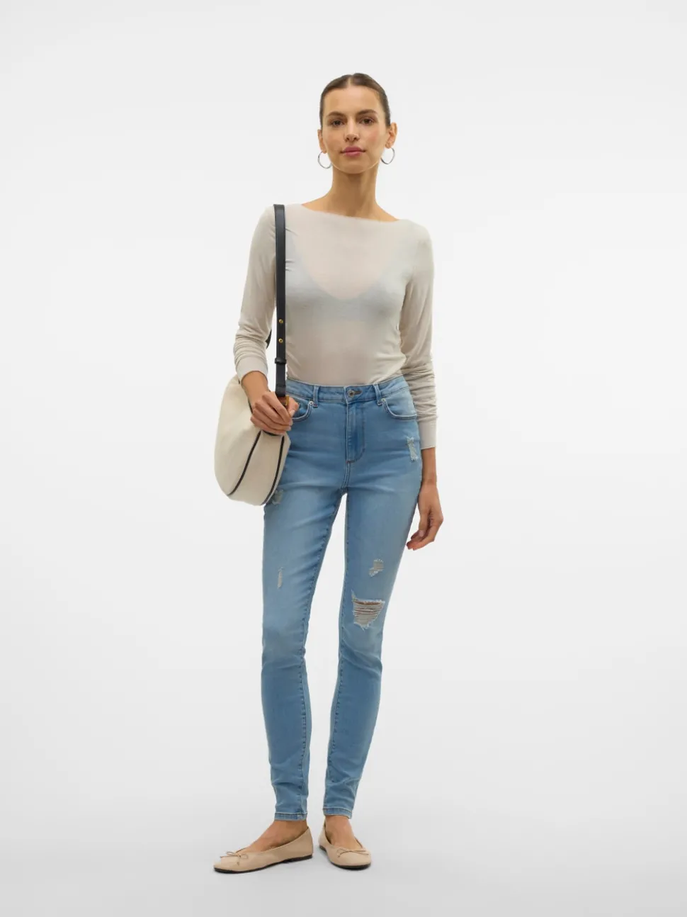 VMSOPHIA Hög Midja Skinny Fit Jeans