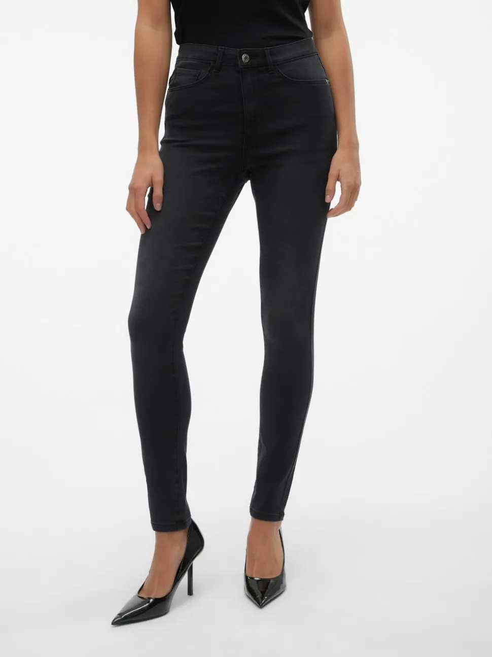 VMSOPHIA Hög Midja Slim Fit Jeans