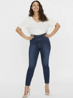 VMSOPHIA Hög Midja Slim Fit Jeans