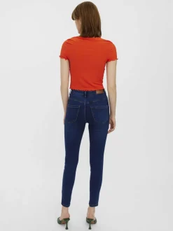 VMSOPHIA Hög Midja Slim Fit Jeans