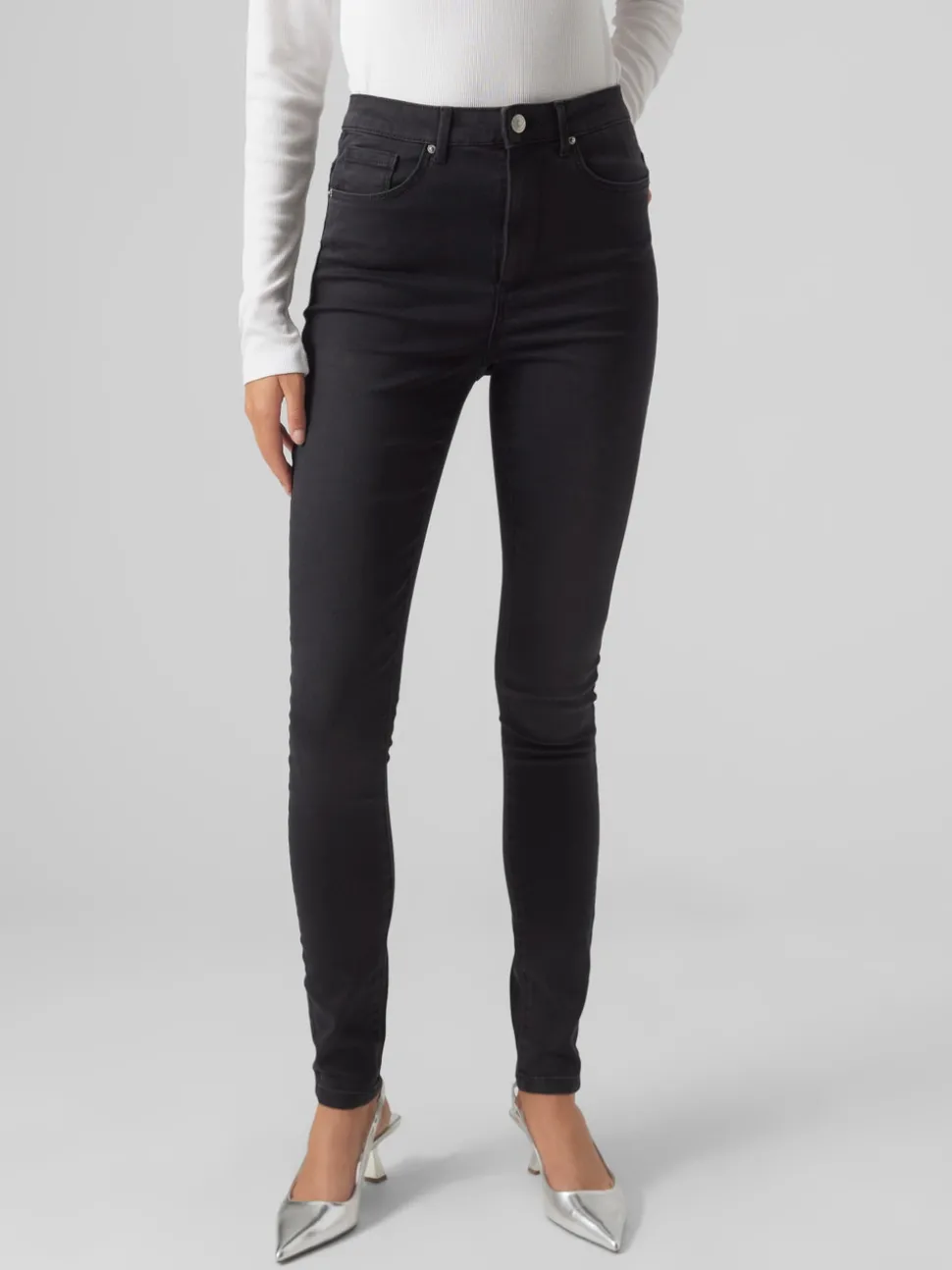 VMSOPHIA Hög Midja Slim Fit Jeans