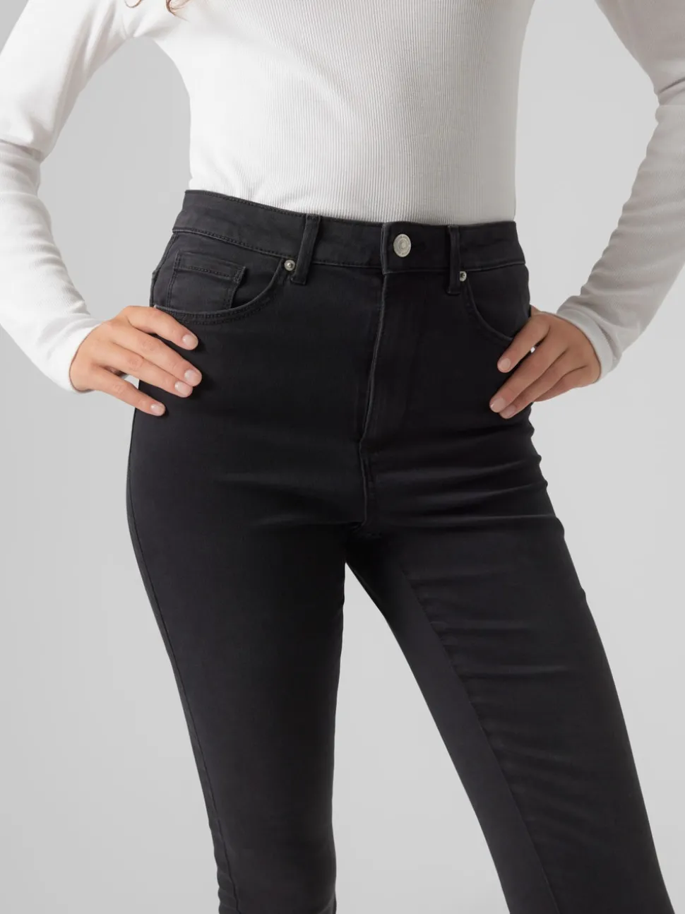 VMSOPHIA Hög Midja Slim Fit Jeans