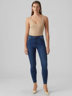 VMSOPHIA Hög Midja Slim Fit Jeans