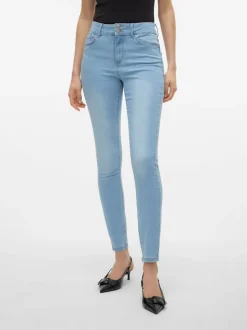 VMSOPHIA Hög Midja Slim Fit Jeans