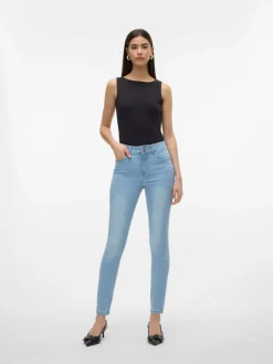 VMSOPHIA Hög Midja Slim Fit Jeans