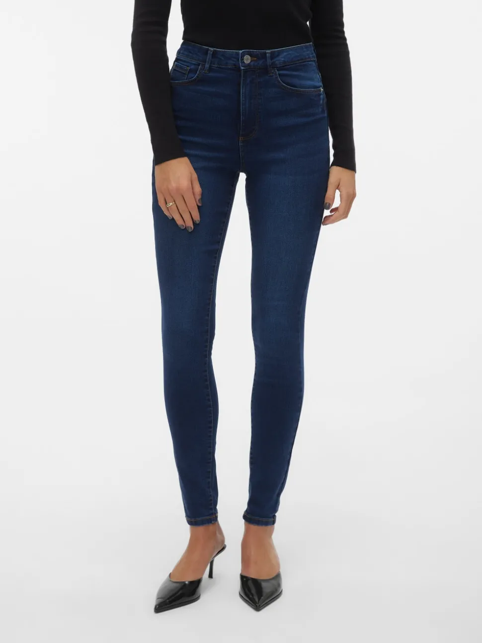 VMSOPHIA Hög Midja Slim Fit Jeans