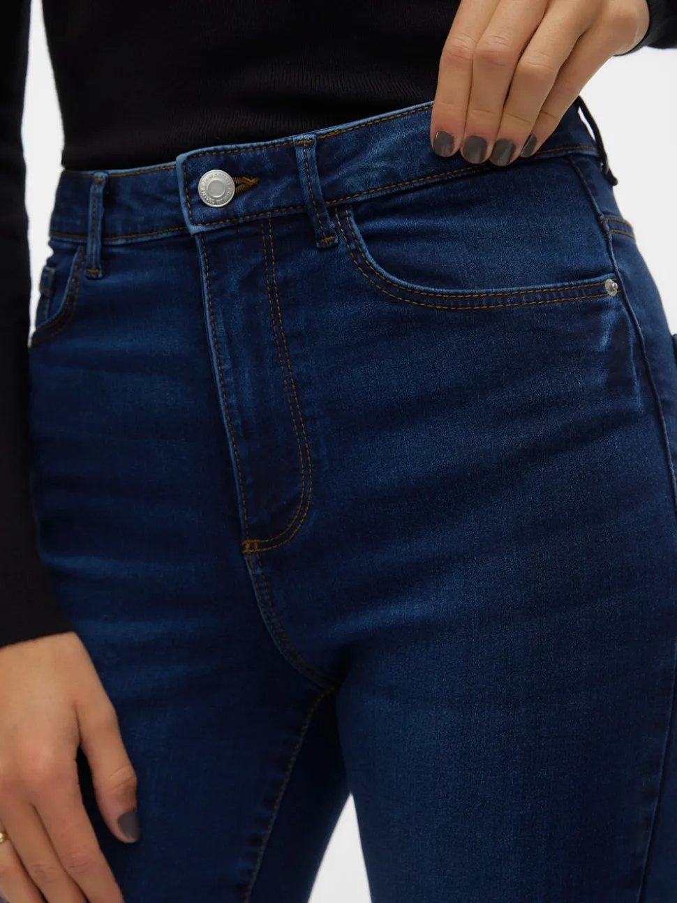VMSOPHIA Hög Midja Slim Fit Jeans