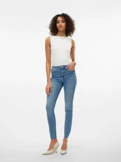 VMSOPHIA Hög Midja Slim Fit Jeans