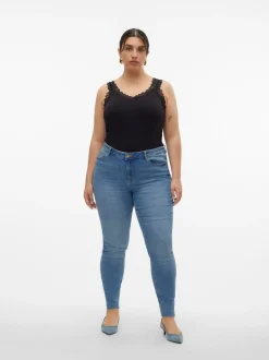VMSOPHIA Hög Midja Slim Fit Jeans
