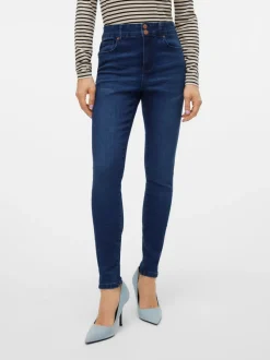 VMSOPHIA Hög Midja Slim Fit Jeans