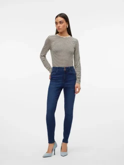 VMSOPHIA Hög Midja Slim Fit Jeans
