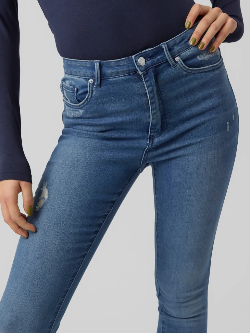 VMSOPHIA Superhög Midja Skinny Fit Jeans
