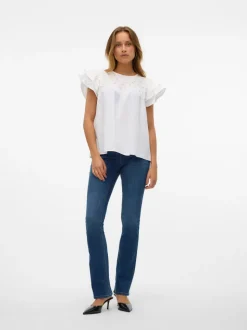 VMSYLVIA Låg Midja Bootcut Fit Jeans