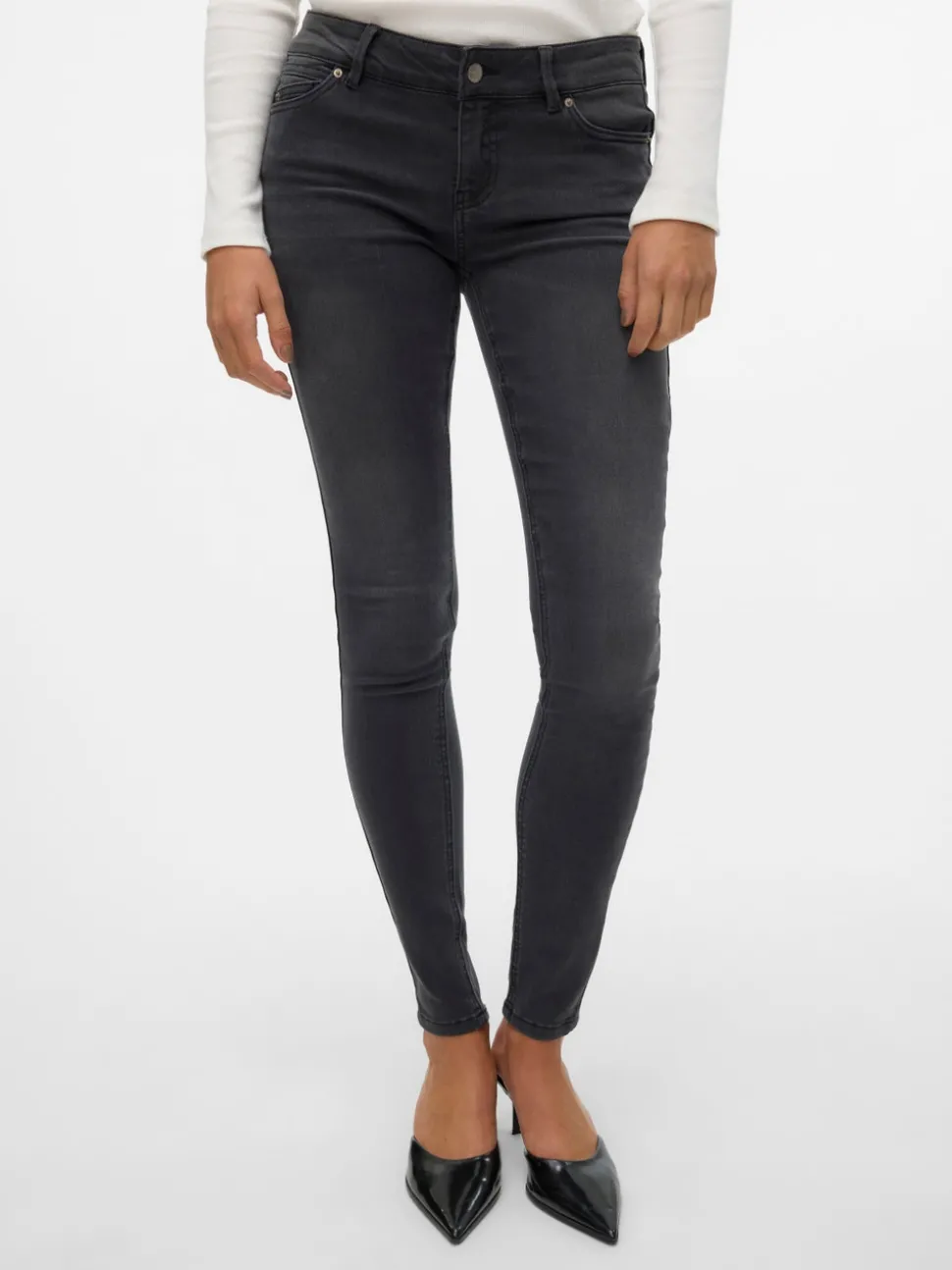VMSYLVIA Låg Midja Skinny Fit Jeans