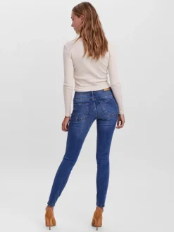 VMTANYA Medelhög Midja Skinny Fit Jeans