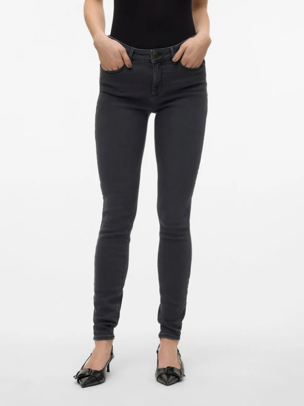 VMTANYA Medelhög Midja Skinny Fit Jeans