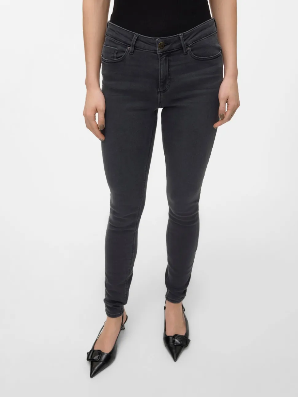 VMTANYA Medelhög Midja Skinny Fit Jeans