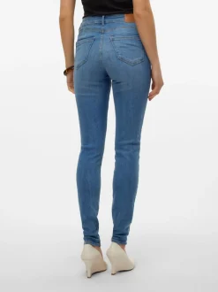 VMTANYA Medelhög Midja Skinny Fit Jeans