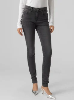 VMTANYA Medelhög Midja Slim Fit Jeans