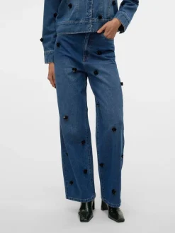 VMTAYLOR Medelhög Midja Baggy Fit Jeans