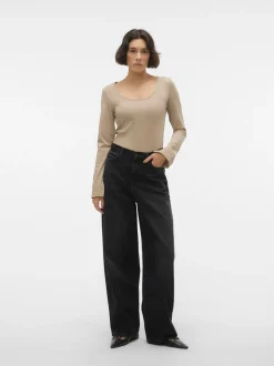 VMTAYLOR Medelhög Midja Baggy Fit Jeans