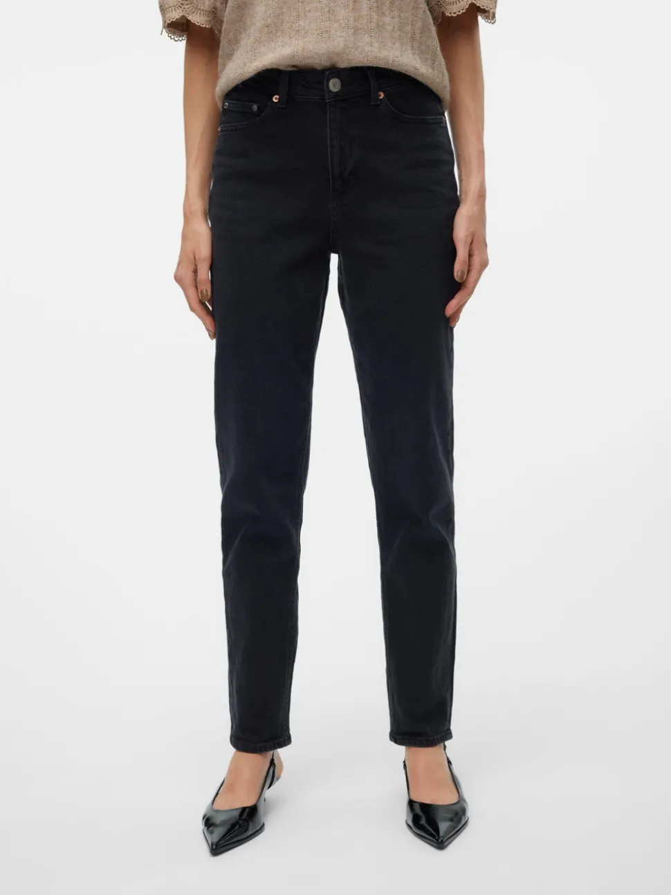 VMTESSA Hög Midja Mom Fit Jeans