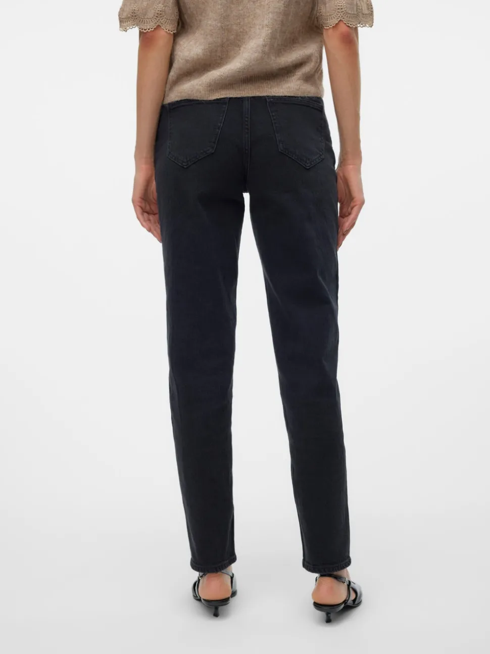 VMTESSA Hög Midja Mom Fit Jeans
