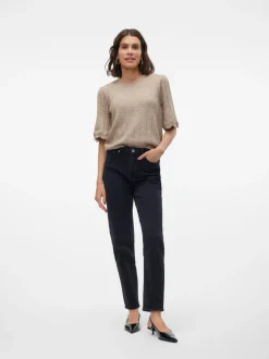 VMTESSA Hög Midja Mom Fit Jeans