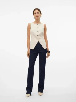 VMTESSA Hög Midja Rak Passform Jeans