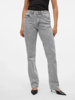 VMTESSA Hög Midja Rak Passform Jeans