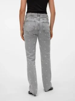 VMTESSA Hög Midja Rak Passform Jeans