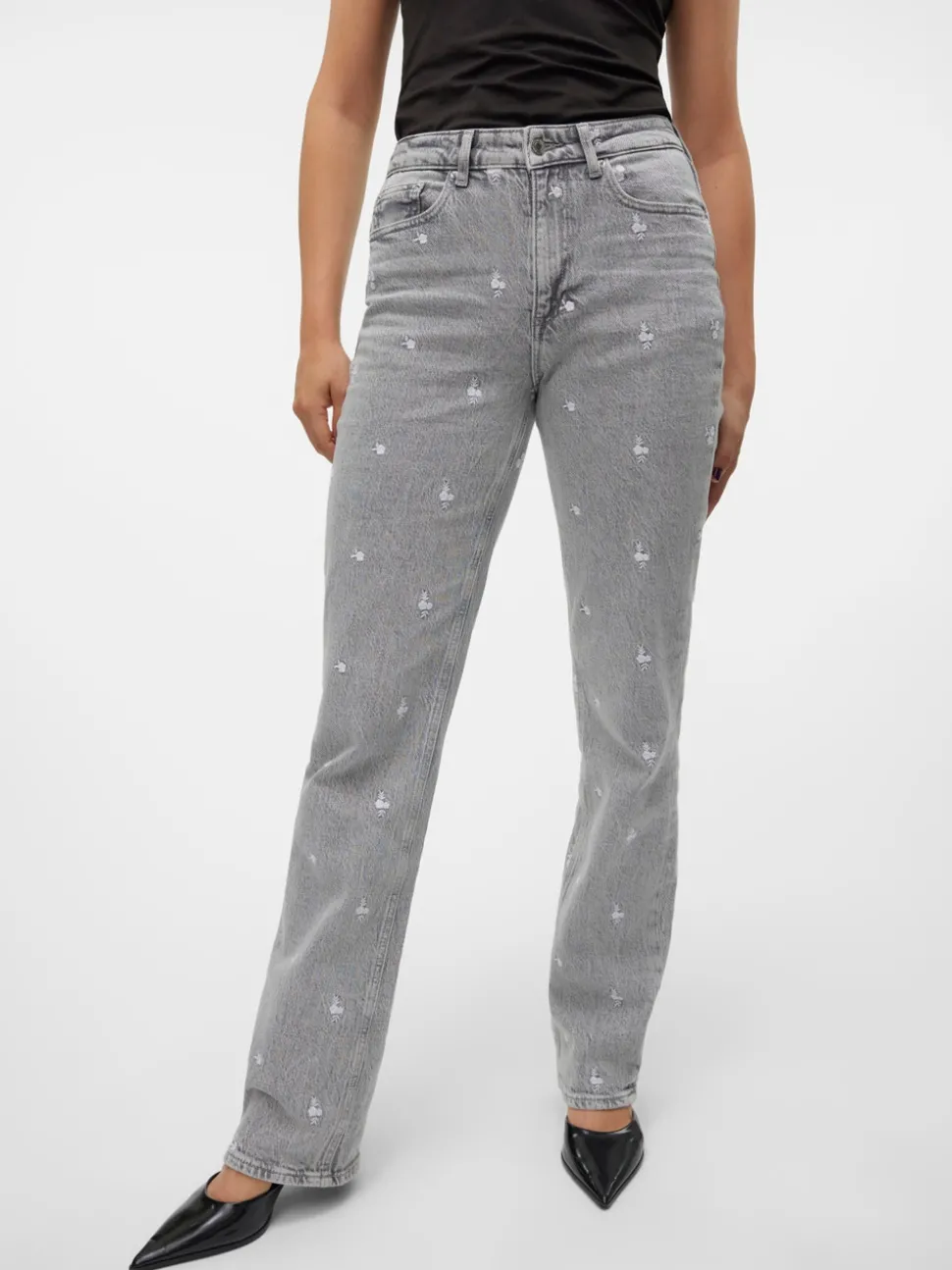 VMTESSA Hög Midja Rak Passform Jeans