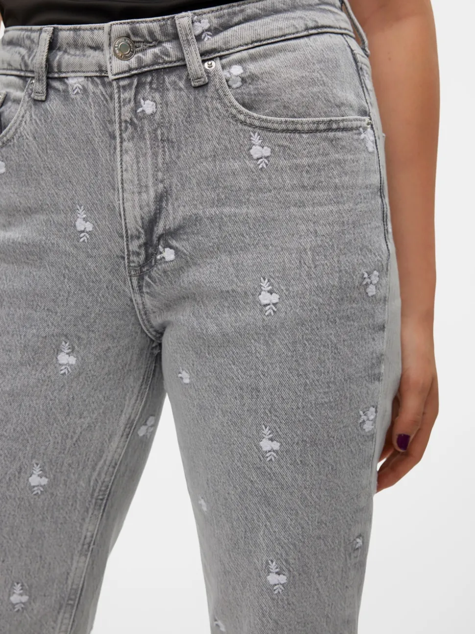 VMTESSA Hög Midja Rak Passform Jeans