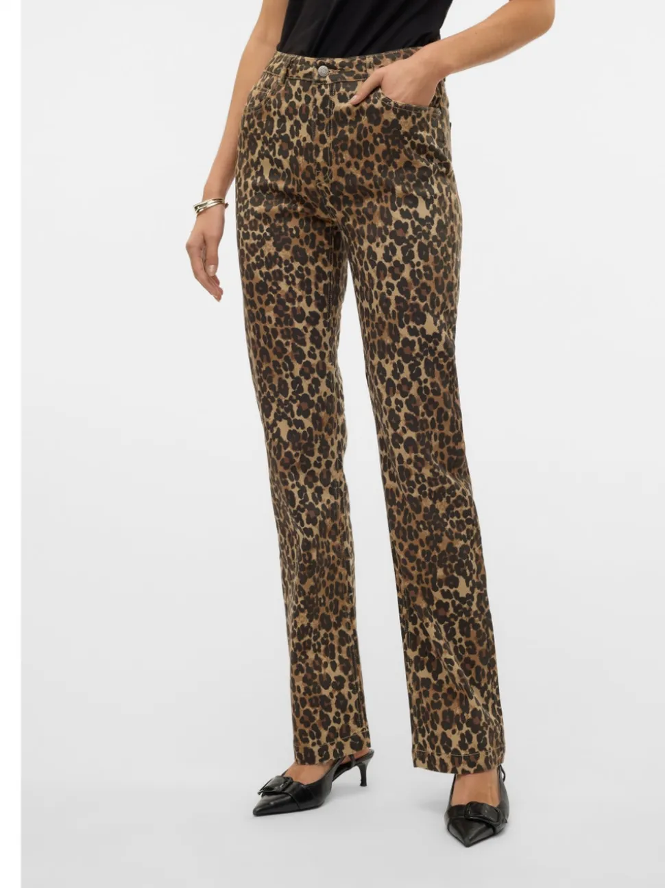 VMTESSA Hög Midja Rak Passform Jeans